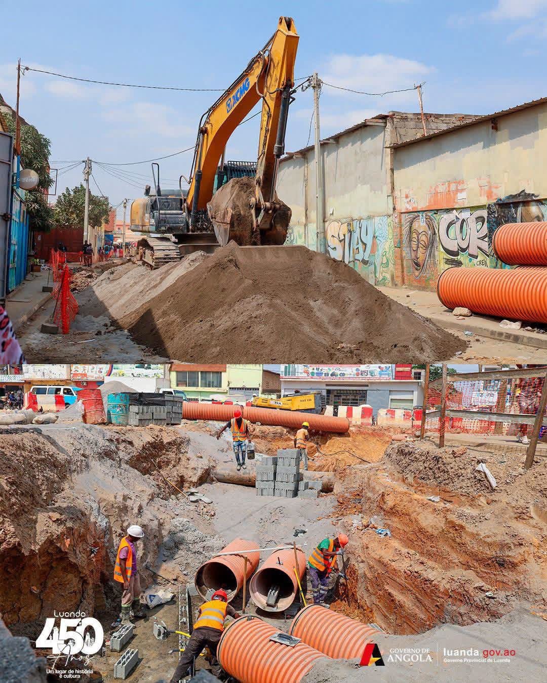 A BAUCON ENGENHARIA E CONSTRUÇÃO,LDA.  Inicia Nova Obra de Construção de de Drenagem e Caixas de Visita na Rua Beto Carneiro